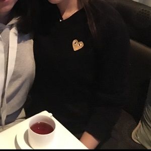 Comme dés garçon sweater navy small